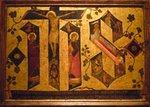 IHS. Iesus hominum salvator. Icône attribuée à Andreas Ritzos. Athènes. Musée d'art byzantin.