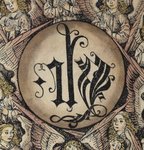 Odwrócony stronami monogram z Kroniki norymberskiej